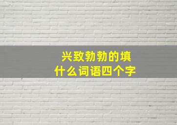 兴致勃勃的填什么词语四个字