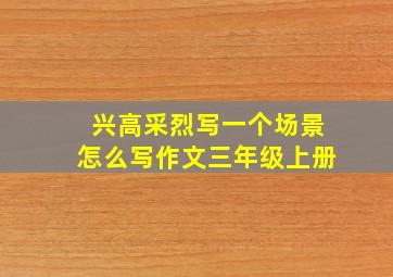 兴高采烈写一个场景怎么写作文三年级上册