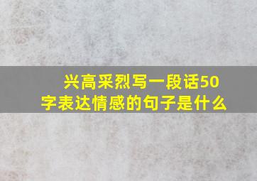 兴高采烈写一段话50字表达情感的句子是什么