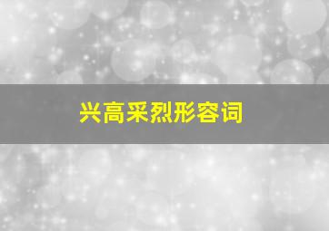 兴高采烈形容词