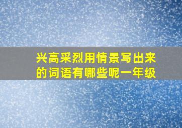 兴高采烈用情景写出来的词语有哪些呢一年级