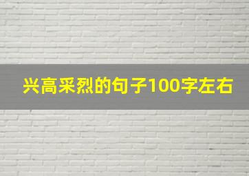 兴高采烈的句子100字左右