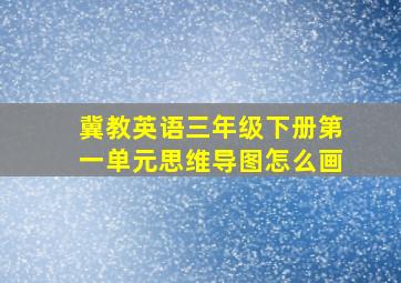 冀教英语三年级下册第一单元思维导图怎么画