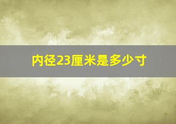 内径23厘米是多少寸