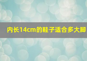 内长14cm的鞋子适合多大脚