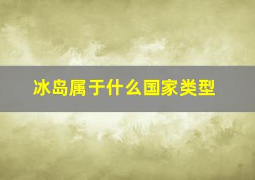 冰岛属于什么国家类型