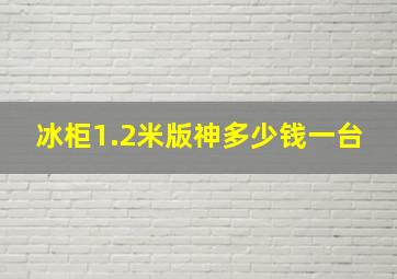 冰柜1.2米版神多少钱一台