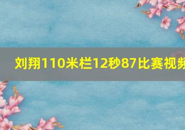 刘翔110米栏12秒87比赛视频