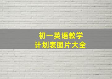 初一英语教学计划表图片大全