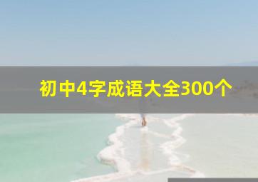 初中4字成语大全300个