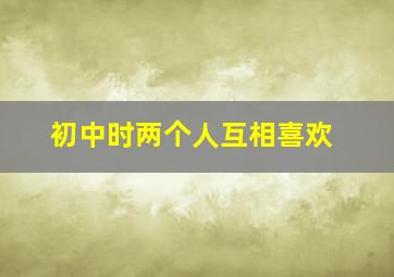 初中时两个人互相喜欢