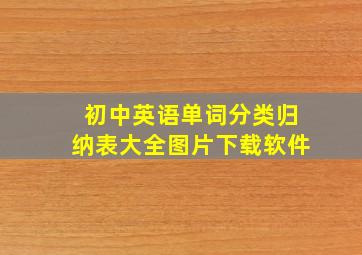 初中英语单词分类归纳表大全图片下载软件