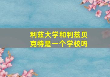 利兹大学和利兹贝克特是一个学校吗