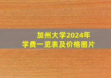 加州大学2024年学费一览表及价格图片