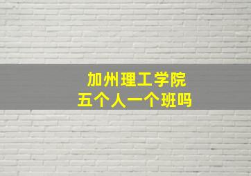 加州理工学院五个人一个班吗