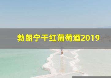 勃朗宁干红葡萄酒2019