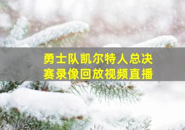 勇士队凯尔特人总决赛录像回放视频直播