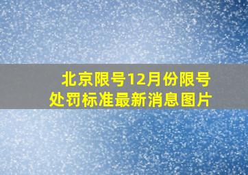 北京限号12月份限号处罚标准最新消息图片