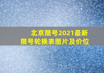 北京限号2021最新限号轮换表图片及价位