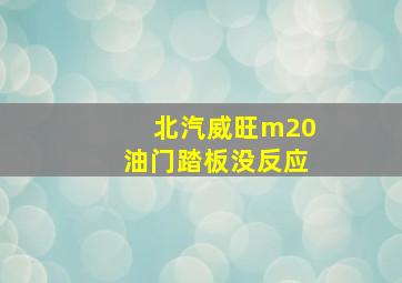 北汽威旺m20油门踏板没反应