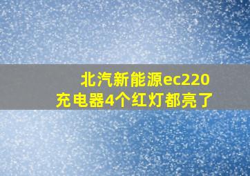 北汽新能源ec220充电器4个红灯都亮了