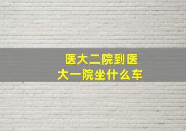 医大二院到医大一院坐什么车