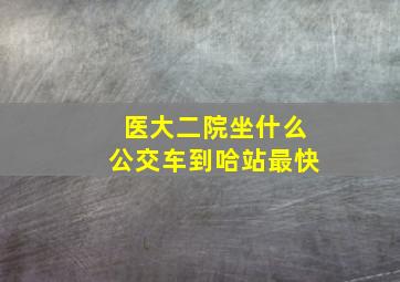 医大二院坐什么公交车到哈站最快