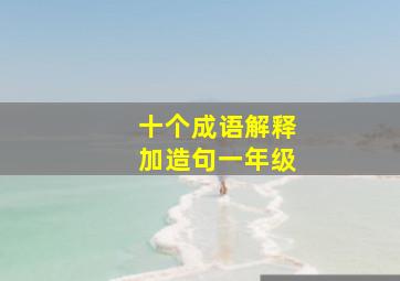 十个成语解释加造句一年级