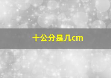 十公分是几cm