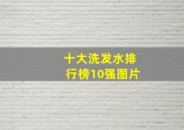 十大洗发水排行榜10强图片