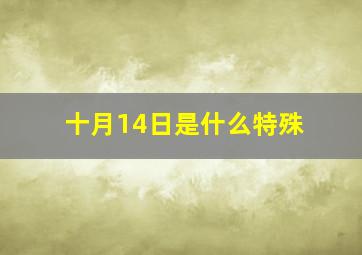 十月14日是什么特殊