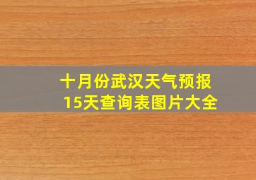 十月份武汉天气预报15天查询表图片大全