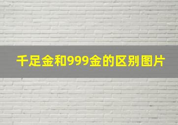 千足金和999金的区别图片