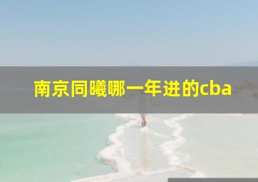 南京同曦哪一年进的cba