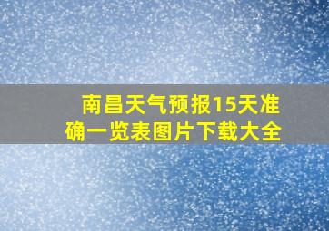 南昌天气预报15天准确一览表图片下载大全