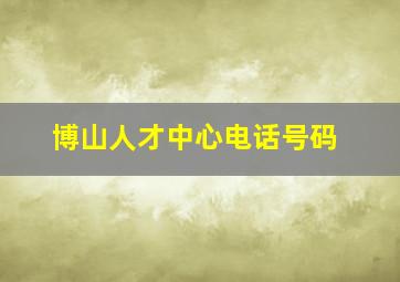 博山人才中心电话号码