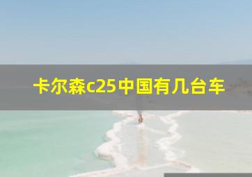 卡尔森c25中国有几台车