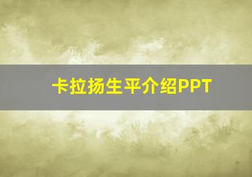 卡拉扬生平介绍PPT