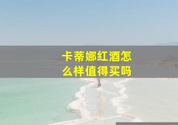 卡蒂娜红酒怎么样值得买吗