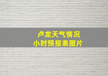 卢龙天气情况小时预报表图片