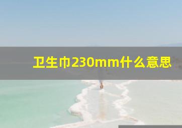 卫生巾230mm什么意思