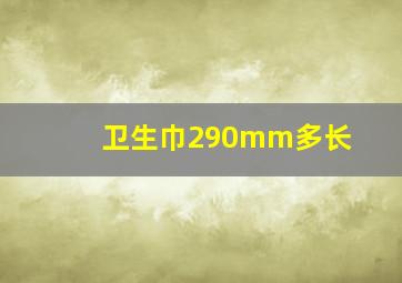 卫生巾290mm多长