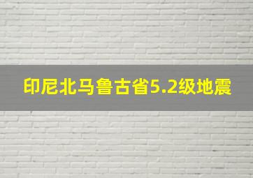 印尼北马鲁古省5.2级地震