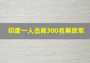 印度一人击毙300名解放军