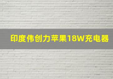 印度伟创力苹果18W充电器