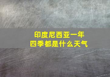 印度尼西亚一年四季都是什么天气