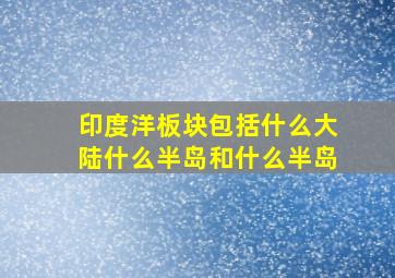 印度洋板块包括什么大陆什么半岛和什么半岛