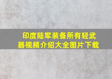 印度陆军装备所有轻武器视频介绍大全图片下载