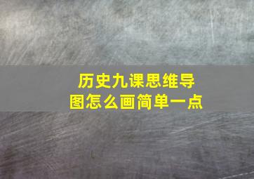 历史九课思维导图怎么画简单一点