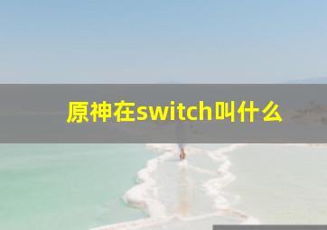 原神在switch叫什么